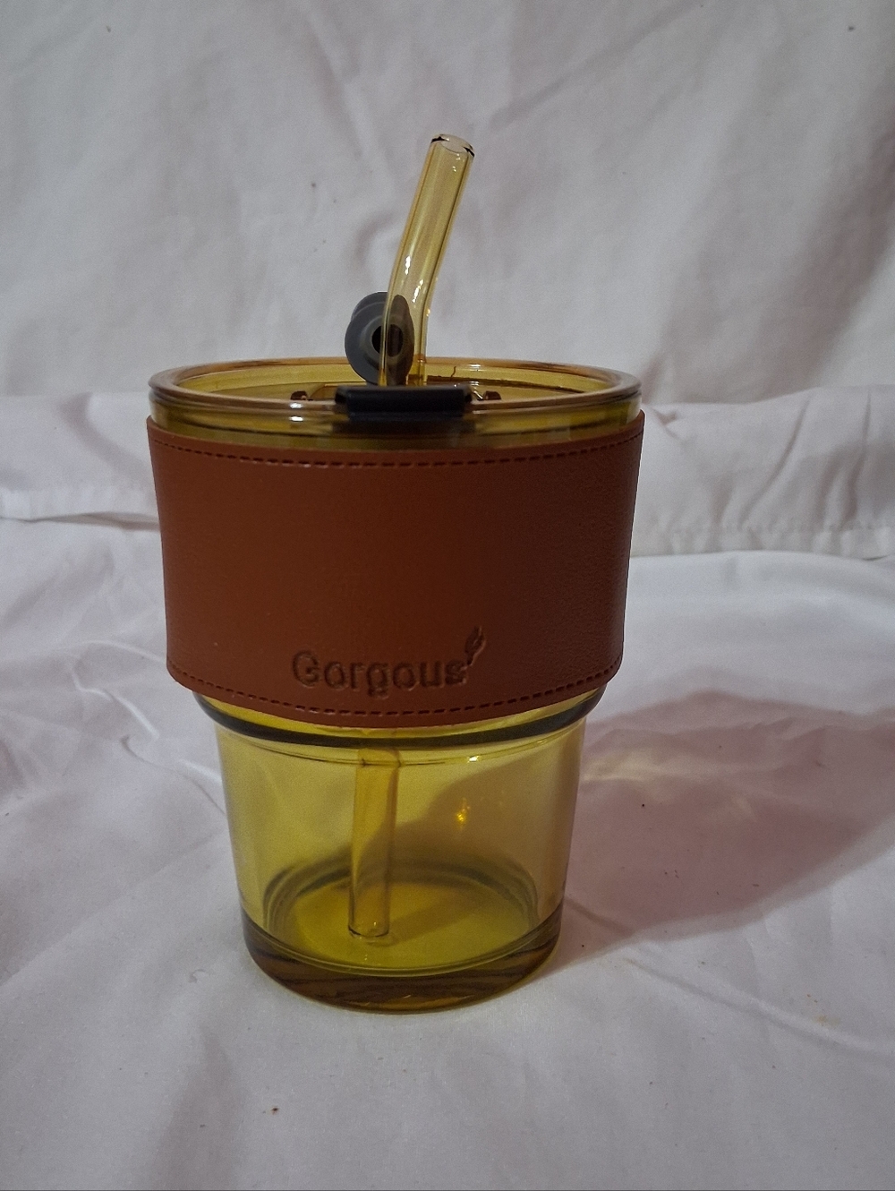 Gorgous Amber Colored Glass Tumber
